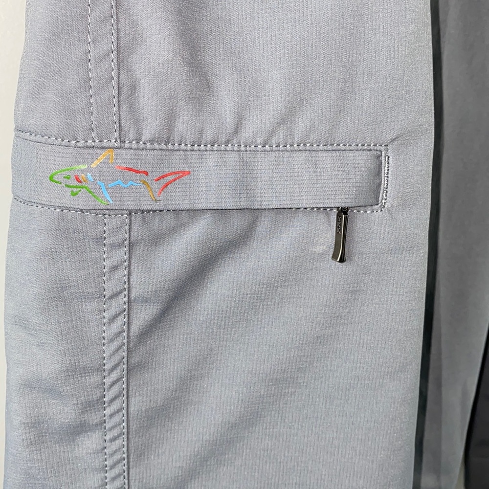 Greg Norman The Shark gray golf shorts